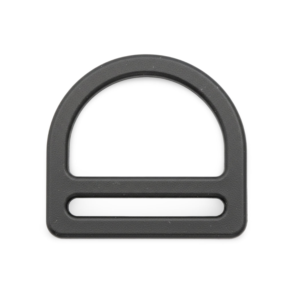 1" Black Acetal Loop D-Ring Image 1