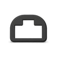 1" Black Acetal Square Notched D-Ring Image 1