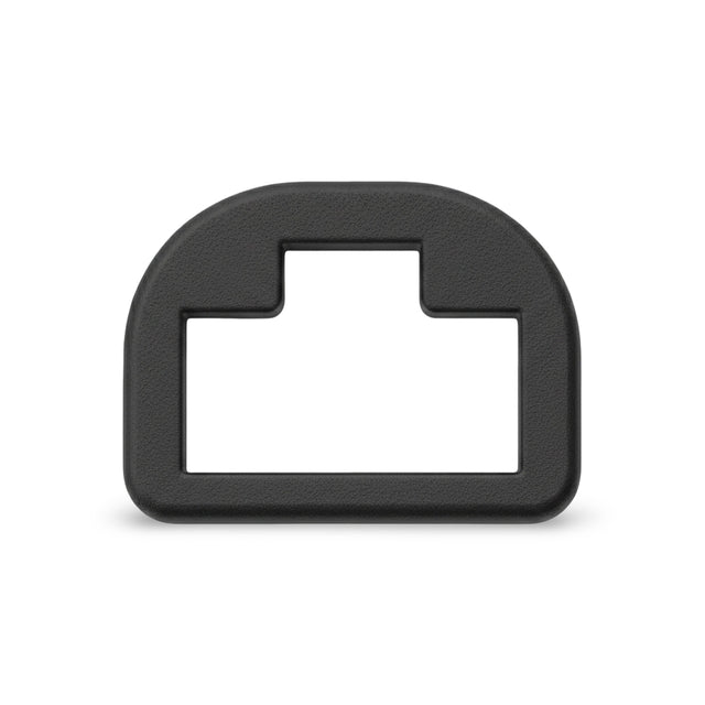 1" Black Acetal Square Notched D-Ring Image 1
