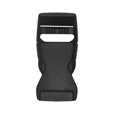 1" Black High-Profile Single Adjustable Side Release Webbing Buckle Image 1