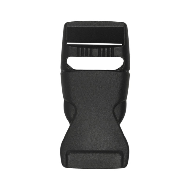 1" Black High-Profile Single Adjustable Side Release Webbing Buckle Image 1