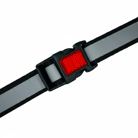 1" Black Single Adjustable Side Release Reflector Safety Buckle Image 2