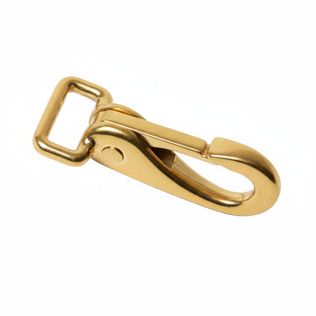 1" Heavy-Duty Brass-Plated Steel Snap Hook Image 1