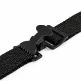 1" Powder-Coated Black Steel Spring Webbing Buckle Image 2