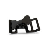 1" Powder-Coated Black Steel Spring Webbing Buckle Image 1