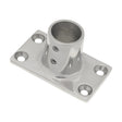 1" Stainless Steel 90° Rectangular Stanchion Base Image 1