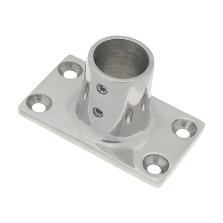 1" Stainless Steel 90° Rectangular Stanchion Base Image 1
