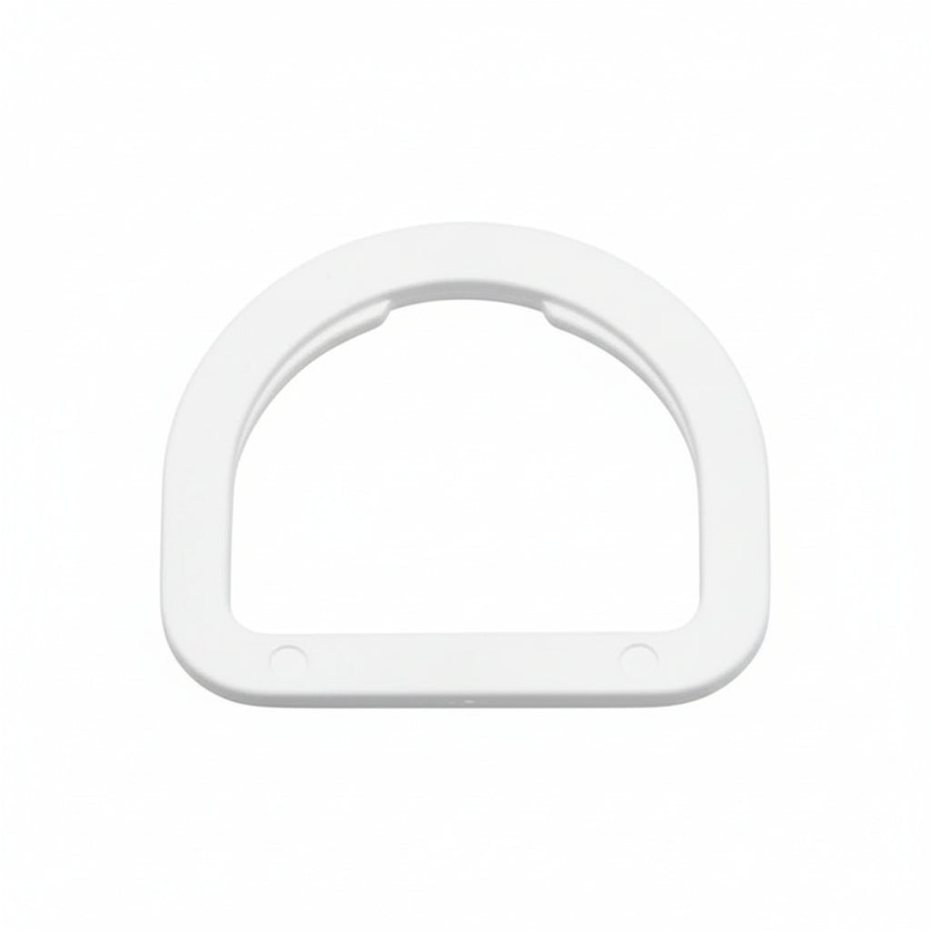 1" White Acetal D-Ring Image 1