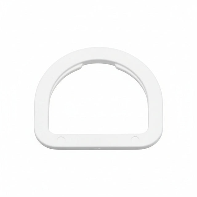 1" White Acetal D-Ring Image 1