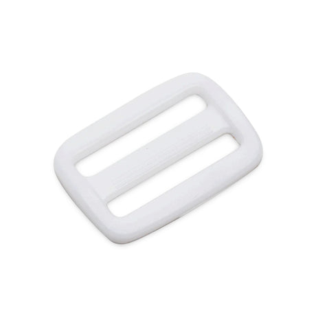 1" White Nylon 3-Bar Webbing Slide Image 1