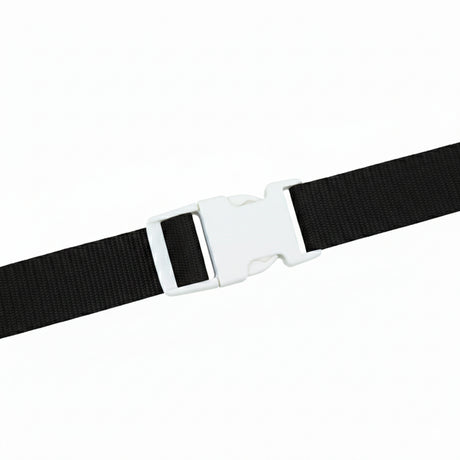 1" White Single Adjustable Side Release Webbing Buckle Image 2