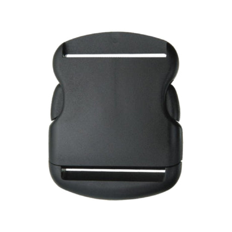 2" Black Rounded Single Adjustable Side Release Webbing Buckle Image 1