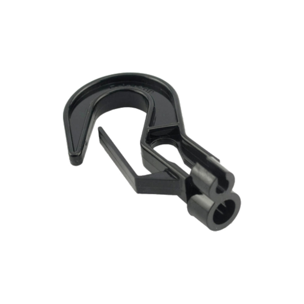 3/16" (#6) to 1/4" (#8) Black Nylon Adjustable Shock Cord Hook Image 1