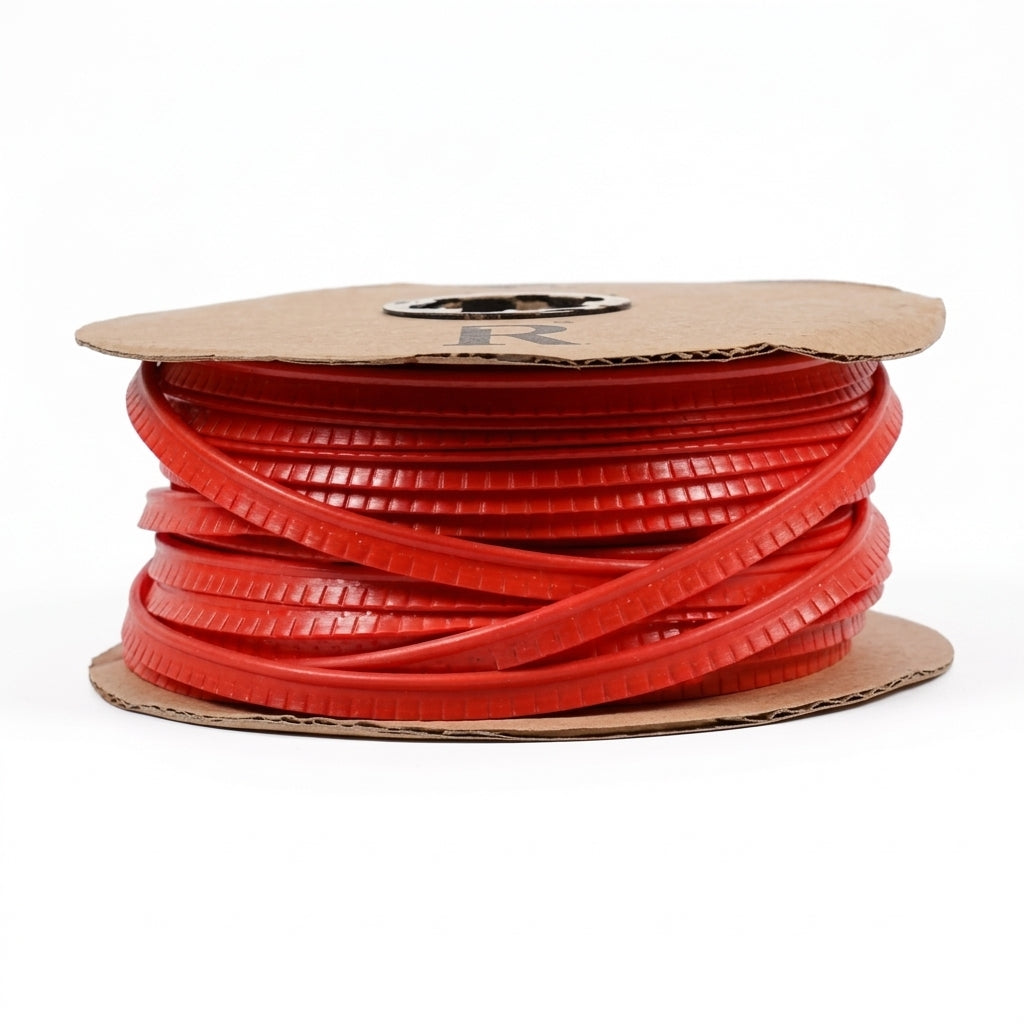3/16" x 5/16" Red PVC Upholstery Piping Welt Image 1