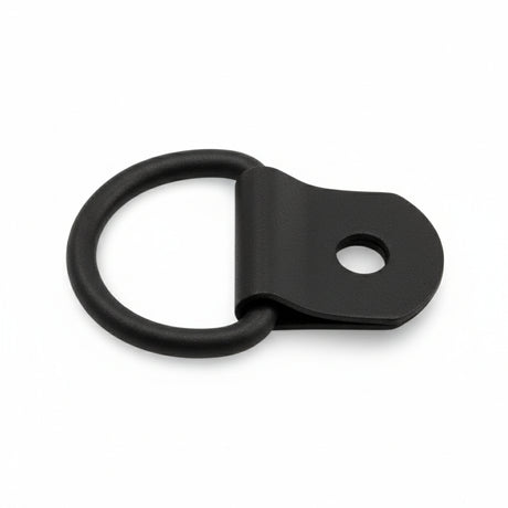 3/4" Black Powder-Coated Steel D-Ring and Clip Image 1