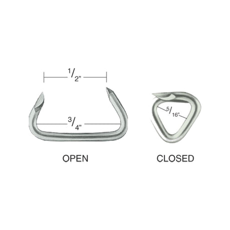 3/4" Steel Upholstery Hog Ring Clamps Image 2
