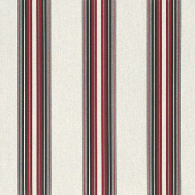 46" Sunbrella® Burgundy/Black/White (4798-0000) Awning/Marine Fabric Image 1
