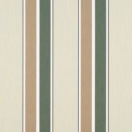 46" Sunbrella® Fern/Heather Beige Block Stripe (4959-0000) Awning/Marine Fabric Image 1