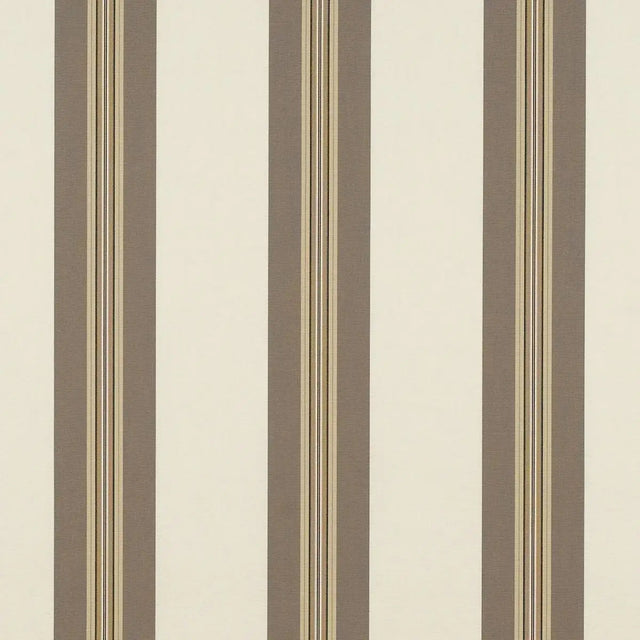 46" Sunbrella® Taupe Tailored Bar Stripe (4945-0000) Awning/Marine Fabric Image 1