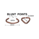 5/16" (#10) Copper-Coated Steel Blunt Point Hog Ring Clamps Image 2