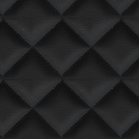 54" Arctic -40 Black (9009) Double-Quilted Vinyl Fabric Image 1
