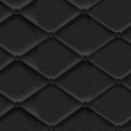 54" Mayfair Black (007) Quilted Vinyl Fabric Image 1