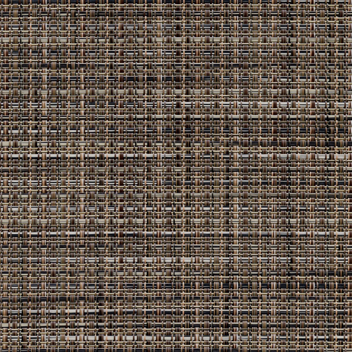 54" Phifertex® Wicker Weave Gannon Mocha Vinyl Mesh Fabric swatch