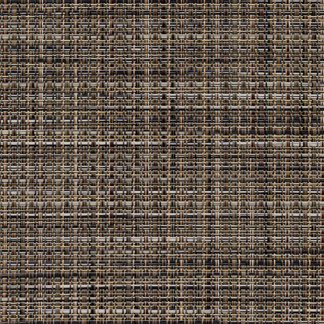 54" Phifertex® Wicker Weave Gannon Mocha Vinyl Mesh Fabric swatch