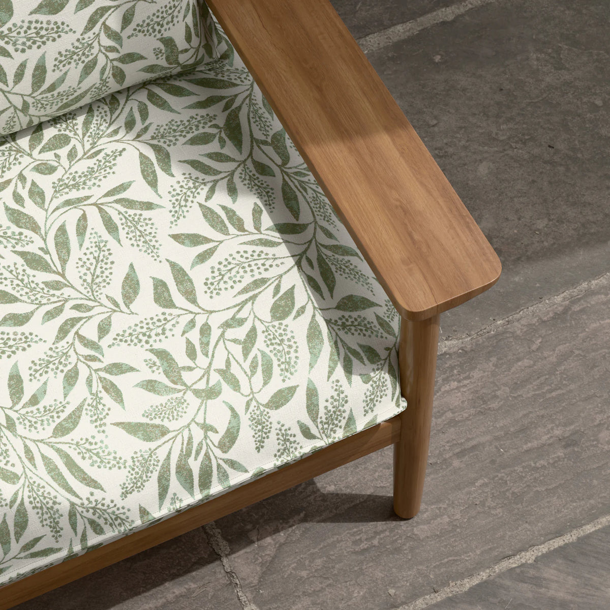 54" Sunbrella® Exquisite Aloe (146272-0001) Upholstery Fabric lifestyle