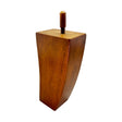 6" Walnut Curved Furniture Leg Image 1