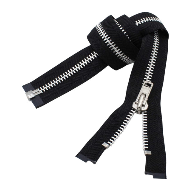 60" YKK® #10 Aluminum Separating Zipper Image 1
