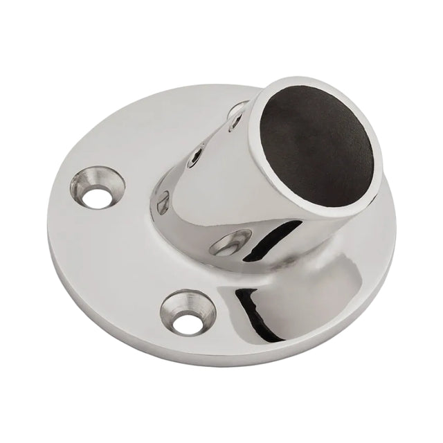 7/8" Stainless Steel 60° Round Stanchion Base Image 1
