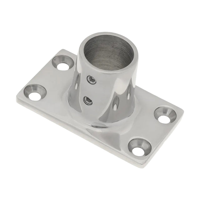 7/8" Stainless Steel 90° Rectangular Stanchion Base Image 1