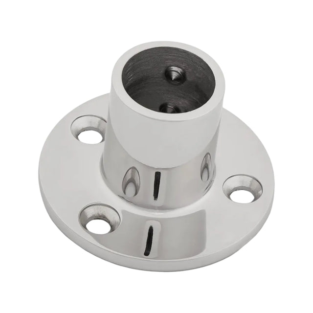 7/8" Stainless Steel 90° Round Stanchion Base Image 1