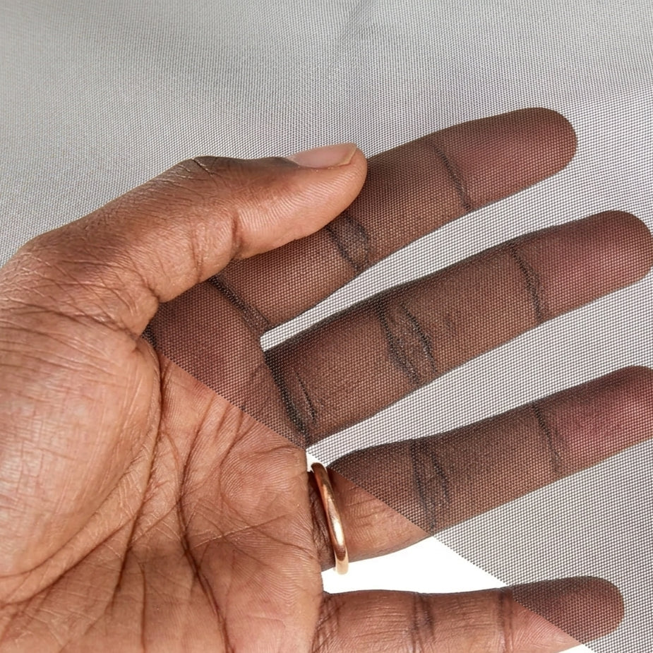 72" Lt. Charcoal No-See-Um Mosquito Netting Fabric Image 2