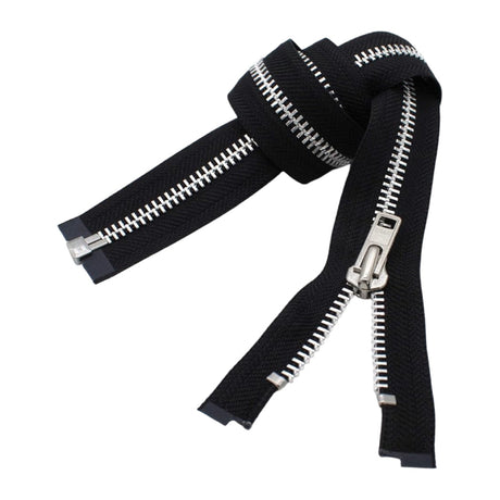 72" YKK® #10 Aluminum Separating Zipper Image 1