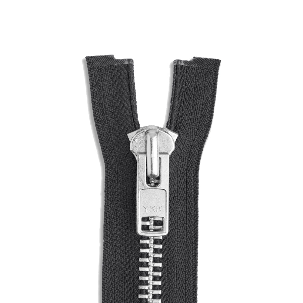 96" YKK® #10 Aluminum Separating Zipper Image 2