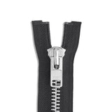 96" YKK® #10 Aluminum Separating Zipper Image 2