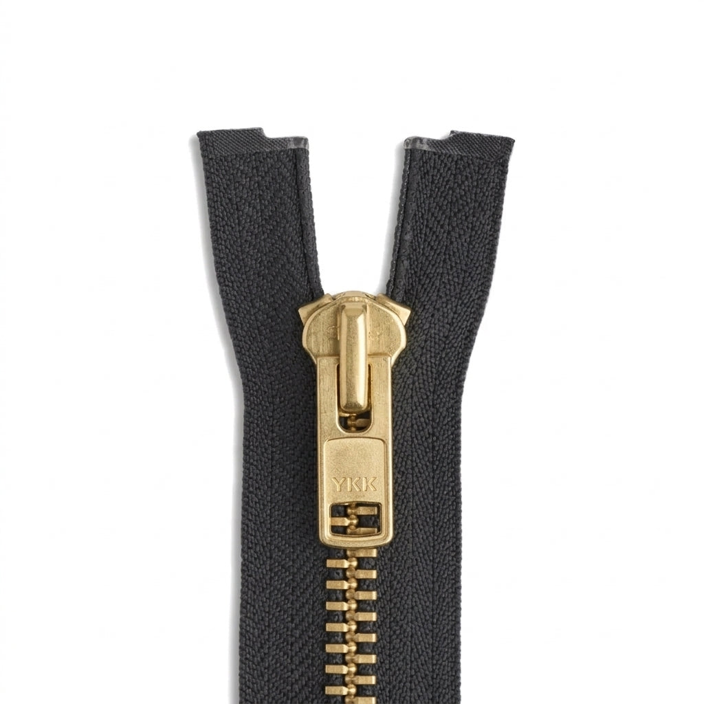 96" YKK® #10 Brass Separating Zipper Image 2