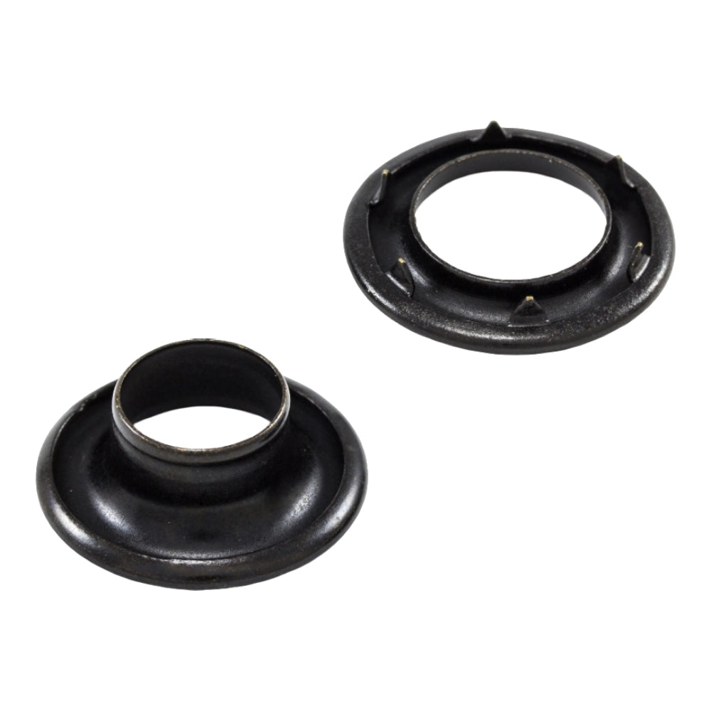 B2-1 13/32" (#1) Black Brass Spur (Rolled Rim) Grommet Image 1