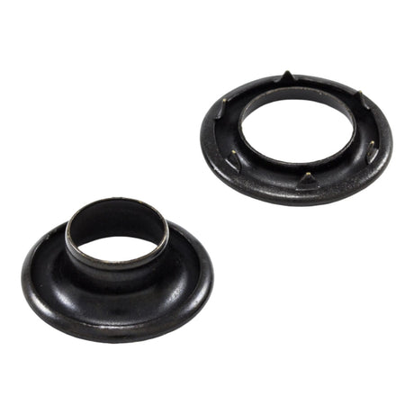 B2-1 13/32" (#1) Black Brass Spur (Rolled Rim) Grommet Image 1
