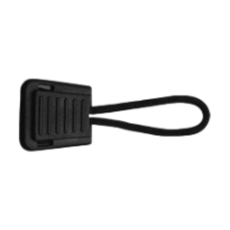 Black ABS Flat-End Zipper Pull Image 1