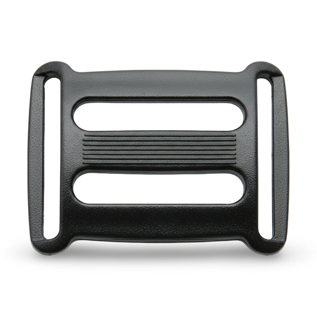 Black Acetal 3-Bar Webbing Slide with Dual Loop Image 1