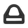 Black Acetal Closed 6-Angle Double Bar Webbing Ring Image 1