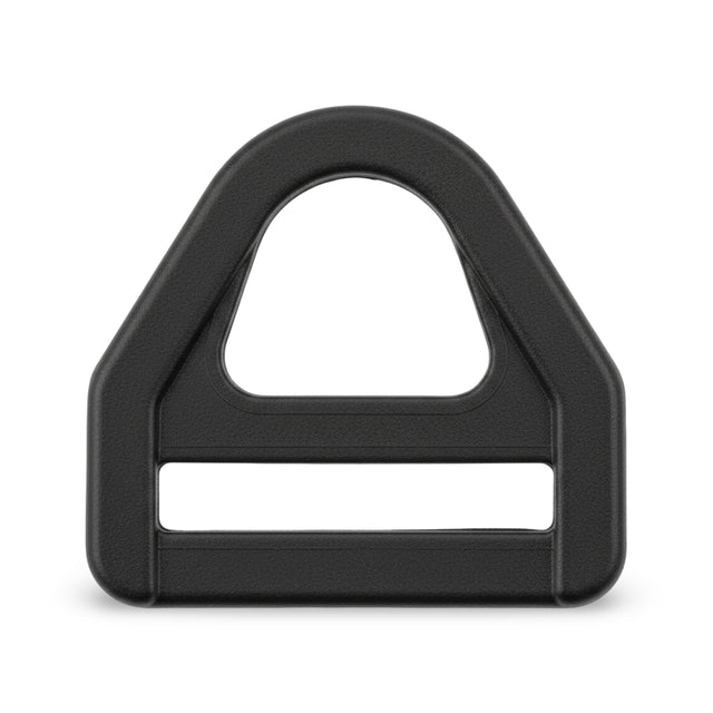 Black Acetal Closed 6-Angle Double Bar Webbing Ring Image 1