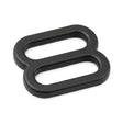 Black Acetal Figure-Eight 3-Bar Webbing Slide Image 1
