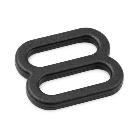 Black Acetal Figure-Eight 3-Bar Webbing Slide Image 1