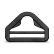 Black Acetal Open 6-Angle Double Bar Webbing Ring Image 1