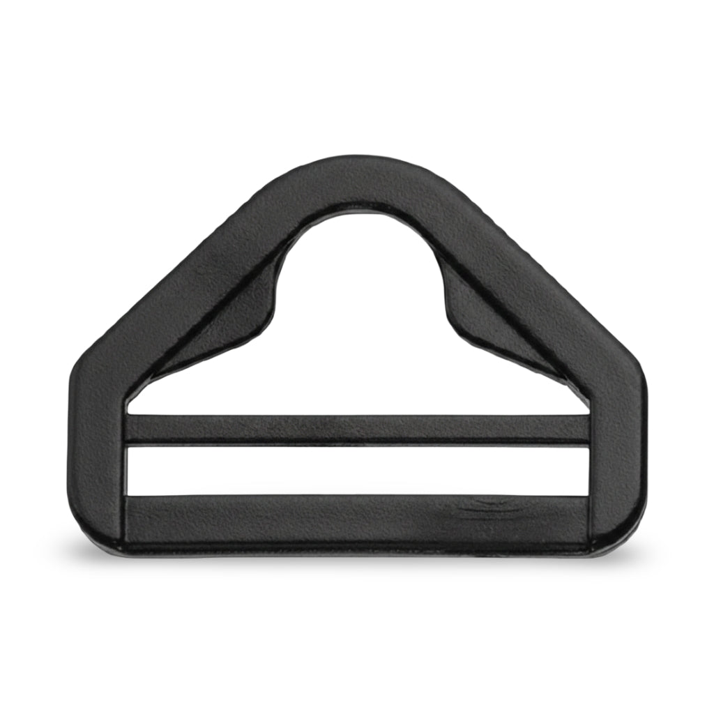 Black Acetal Open 6-Angle Double Bar Webbing Ring Image 1