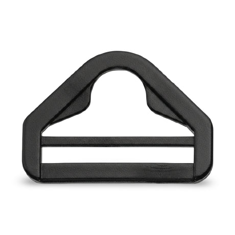 Black Acetal Open 6-Angle Double Bar Webbing Ring Image 1